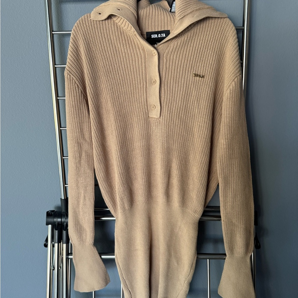 SER.O.YA Beige Ribbed Knit Sweater - Picture 6 of 9